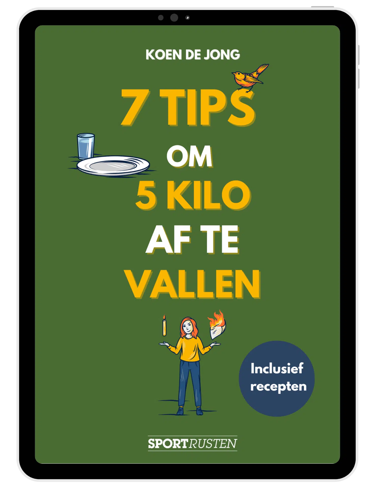 Download het gratis E-book met 7 tips om 5 kilo af te vallen