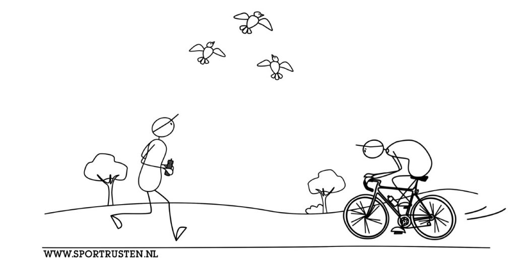 6. Vogels kijken. Hardlopen en wielrennen